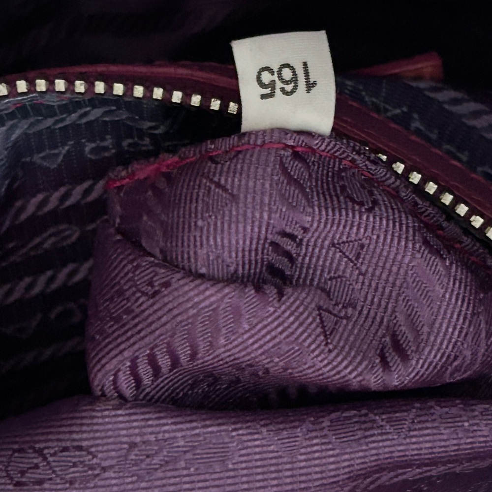 Prada Tessuto origami ruffled nylon tote hand bag pink Italy - Picture 8 of 16